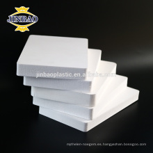 Peso del tablero de espuma de pvc JINBAO 10mm blanco 0.5 dnesity